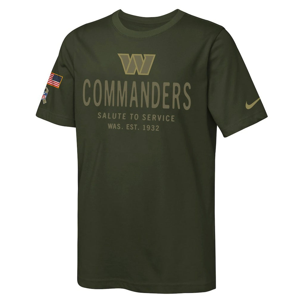 Washington Commanders Youth 2025 Salute to Service Sideline Dri-FIT T-Shirt - Olive outlet