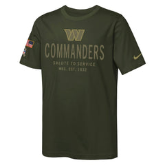 Washington Commanders Youth 2025 Salute to Service Sideline Dri-FIT T-Shirt - Olive outlet
