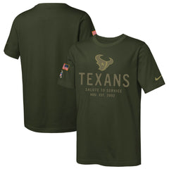 Houston Texans Youth 2025 Salute to Service Sideline Dri-FIT T-Shirt - Olive sale