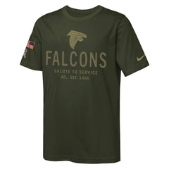 Atlanta Falcons Youth 2025 Salute to Service Sideline Dri-FIT T-Shirt - Olive online