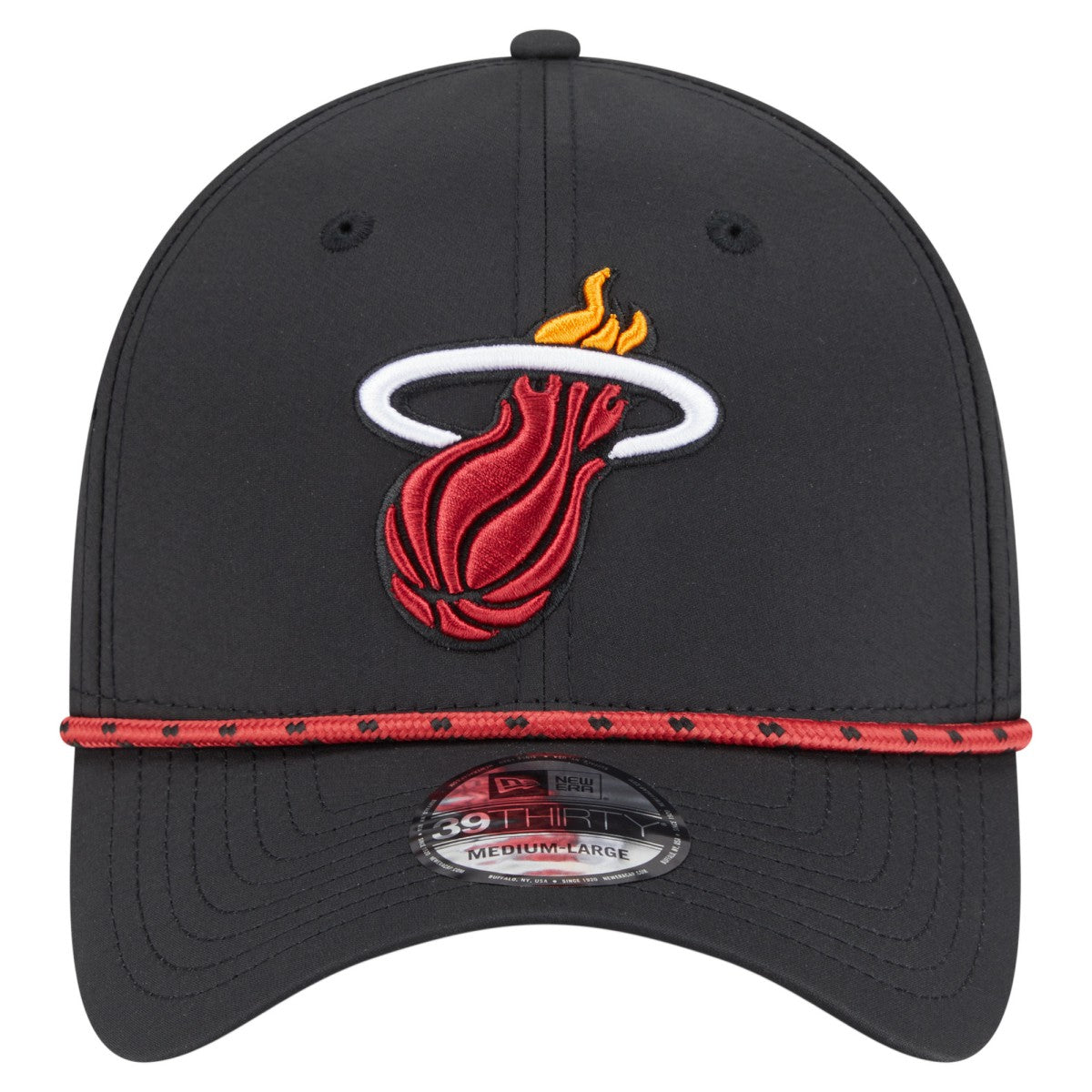Miami Heat Featherweight Poly Rope Flex 39Thirty Hat - Black outlet
