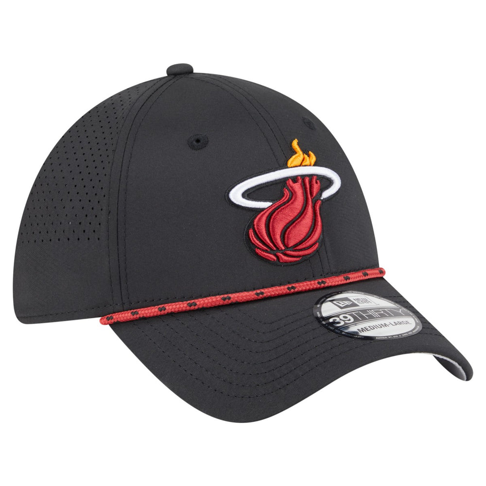 Miami Heat Featherweight Poly Rope Flex 39Thirty Hat - Black outlet