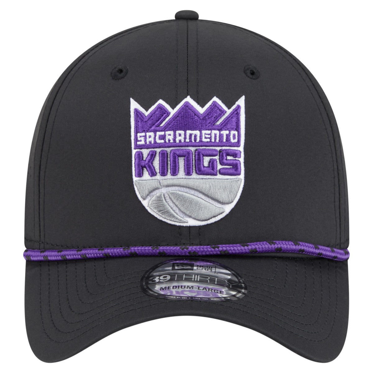 Sacramento Kings Featherweight Poly Rope Flex 39Thirty Hat - Black for sale
