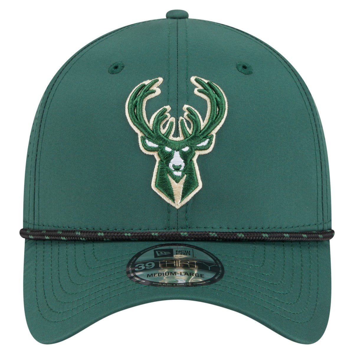 Milwaukee Bucks Featherweight Poly Rope Flex 39Thirty Hat - Hunter Green shop