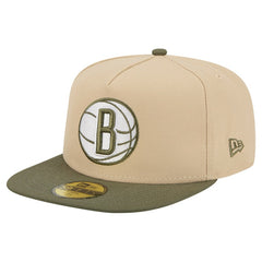 Brooklyn Nets Color Pack Two-Tone 59FIFTY A-Frame Fitted Hat - Tan online