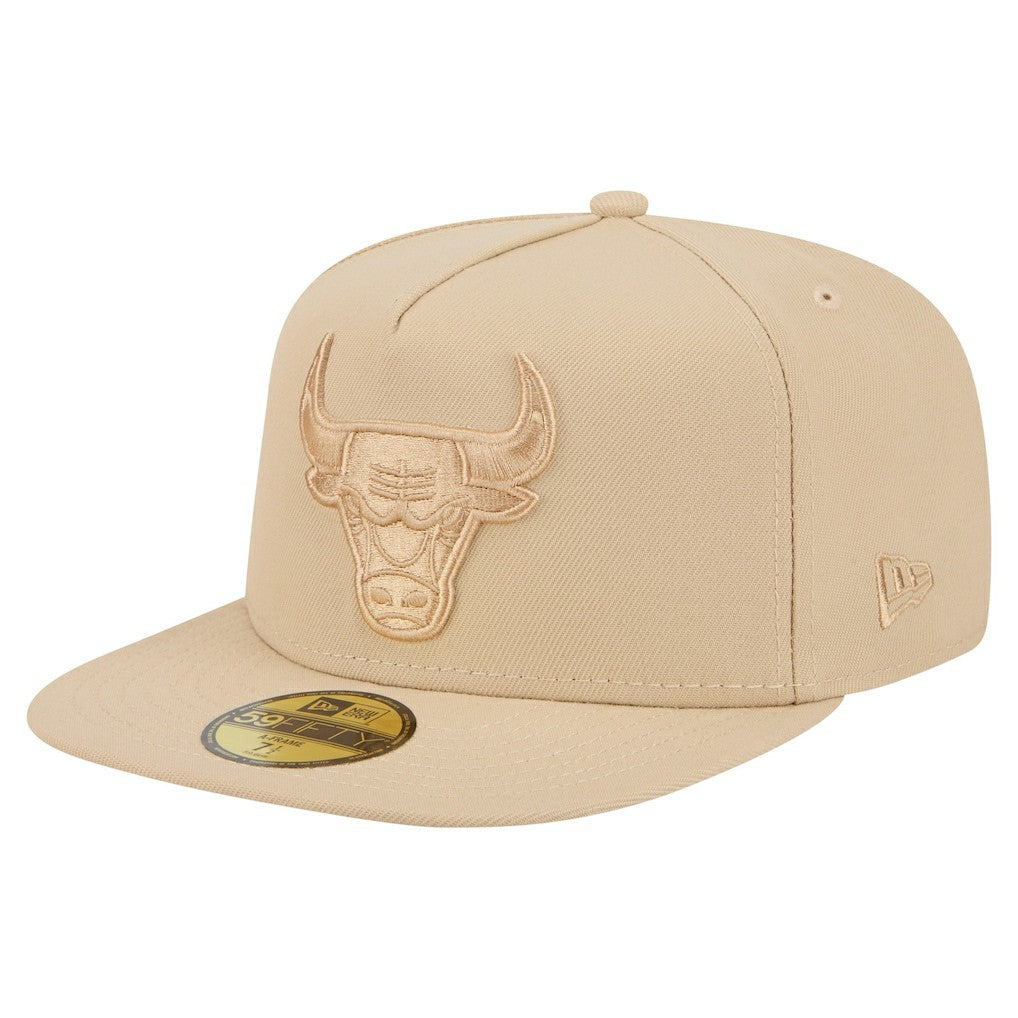 Chicago Bulls Color Pack A-Frame 59FIFTY Fitted Hat - Khaki sale