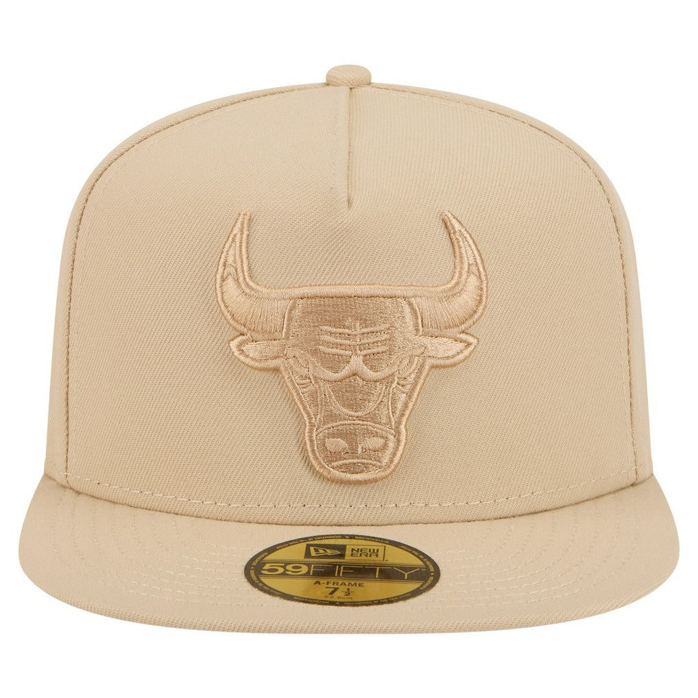 Chicago Bulls Color Pack A-Frame 59FIFTY Fitted Hat - Khaki sale