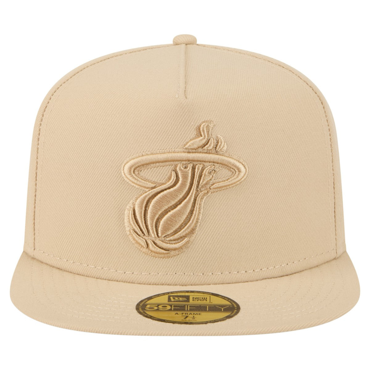 Miami Heat Color Pack A-Frame 59FIFTY Fitted Hat - Khaki discount