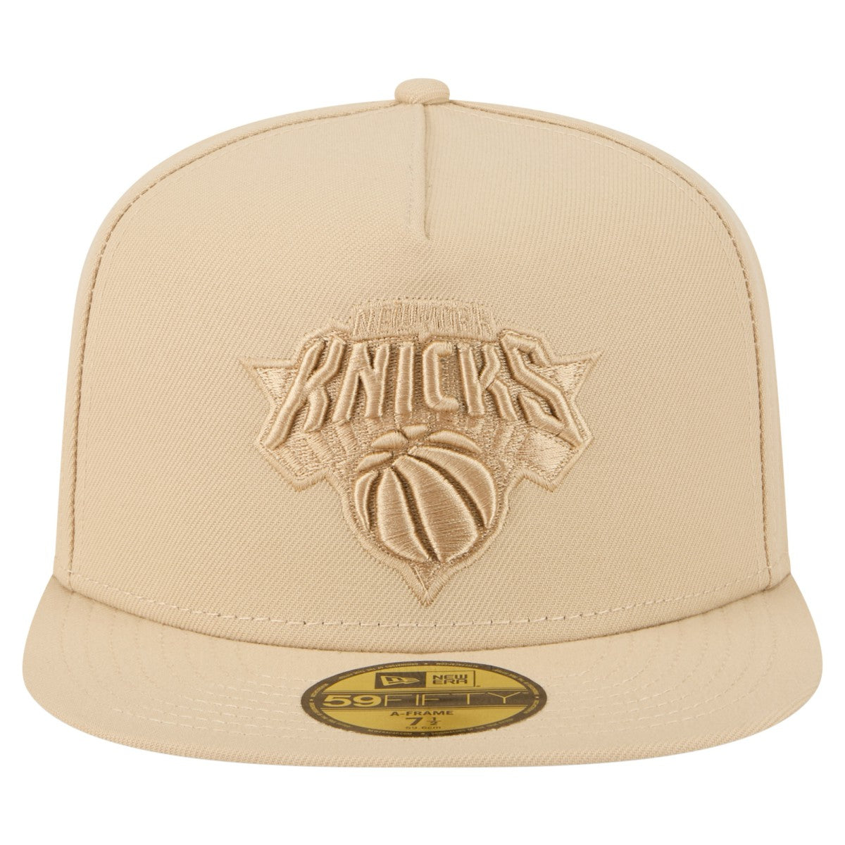 New York Knicks Color Pack A-Frame 59FIFTY Fitted Hat - Khaki discount