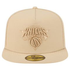 New York Knicks Color Pack A-Frame 59FIFTY Fitted Hat - Khaki discount
