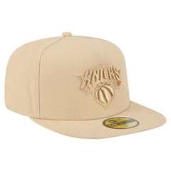 New York Knicks Color Pack A-Frame 59FIFTY Fitted Hat - Khaki discount