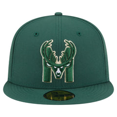 Milwaukee Bucks Deceptor 59FIFTY Fitted Hat - Hunter Green on sale
