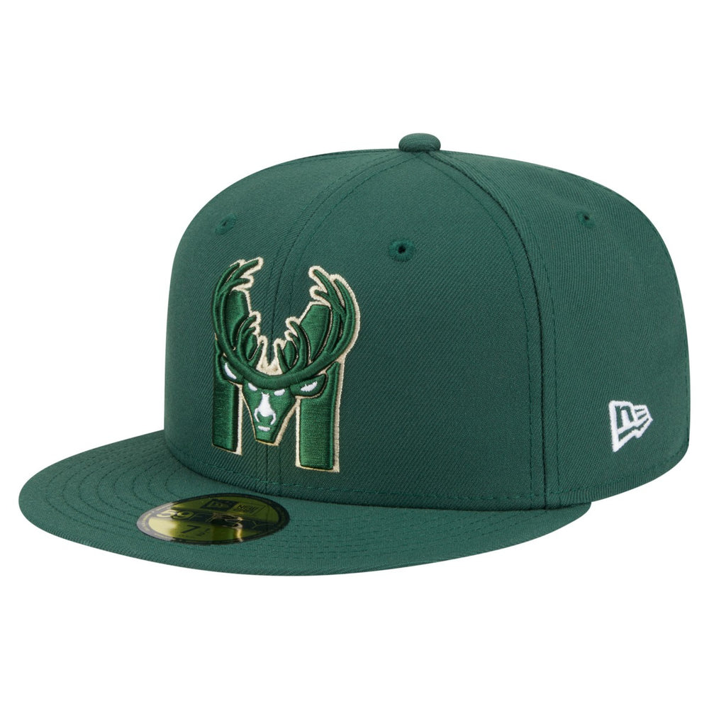 Milwaukee Bucks Deceptor 59FIFTY Fitted Hat - Hunter Green on sale