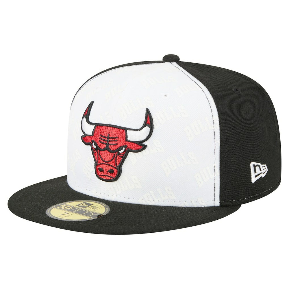 Chicago Bulls Repeat 59Fifty Fitted Hat - White/Black shop