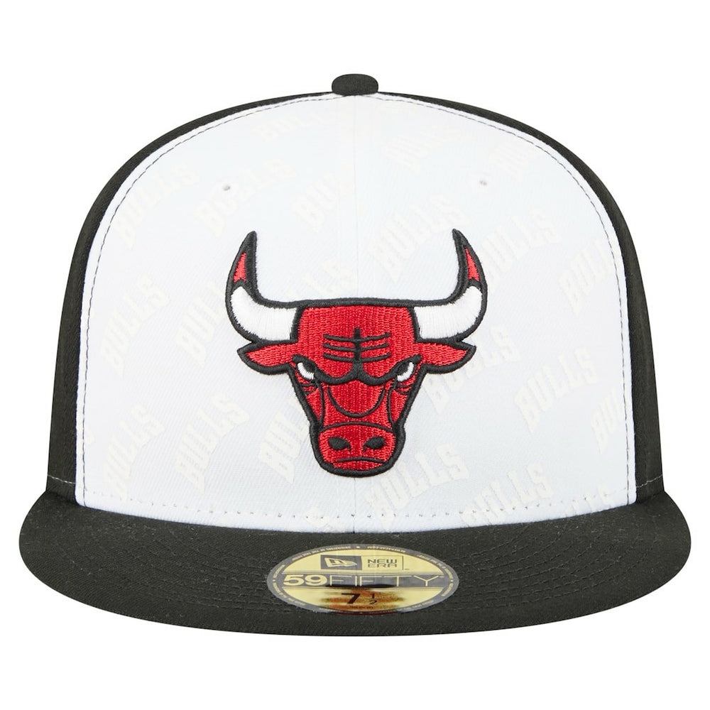 Chicago Bulls Repeat 59Fifty Fitted Hat - White/Black shop