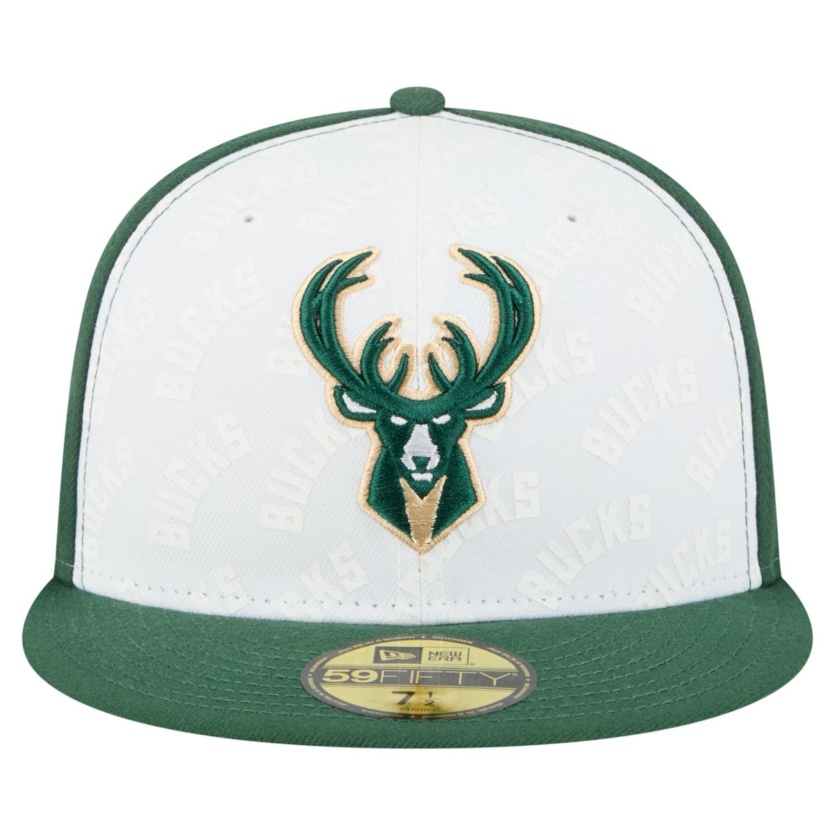 Milwaukee Bucks Repeat 59Fifty Fitted Hat - White/Hunter Green discount