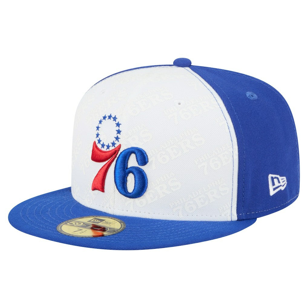 Philadelphia 76ers Repeat 59Fifty Fitted Hat - White/Royal discount