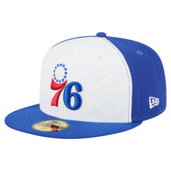 Philadelphia 76ers Repeat 59Fifty Fitted Hat - White/Royal discount
