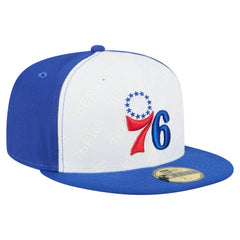 Philadelphia 76ers Repeat 59Fifty Fitted Hat - White/Royal discount