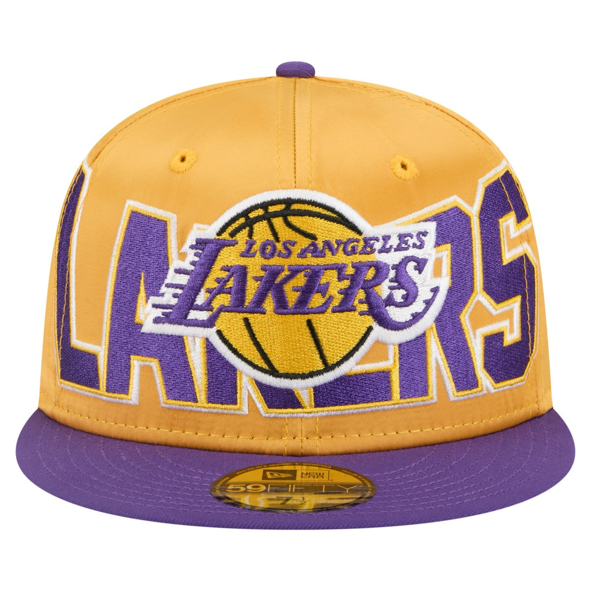 Los Angeles Lakers Satin Two-Tone 59FIFTY Fitted Hat - Gold/Purple cheap