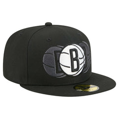 Brooklyn Nets Tri-Hit 59Fifty Fitted Hat - Black cheap