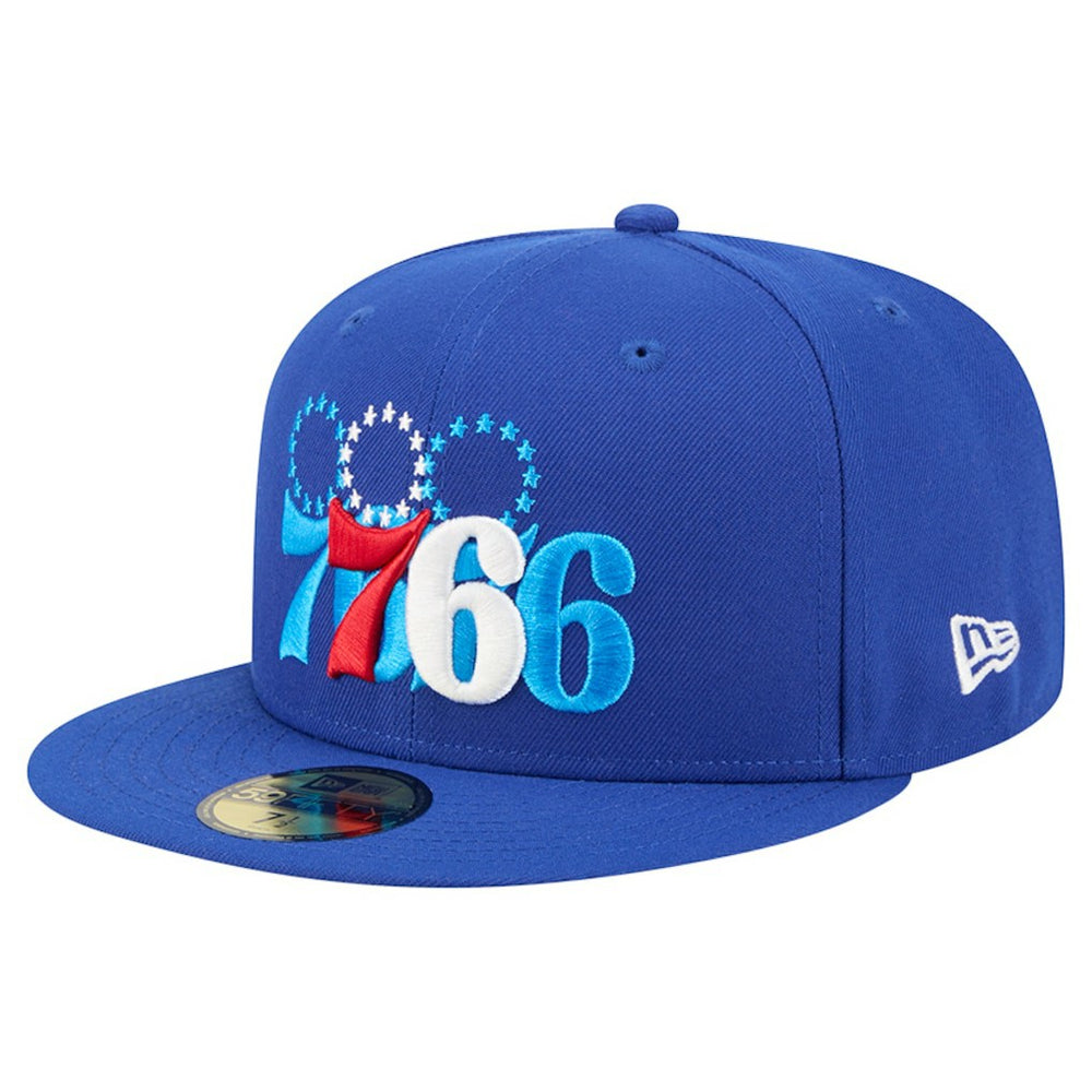 Philadelphia 76ers Tri-Hit 59Fifty Fitted Hat - Royal sale