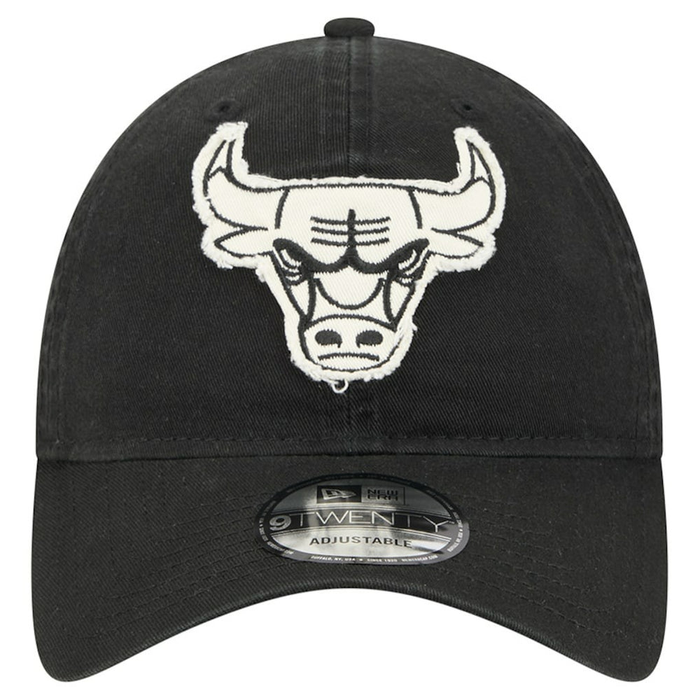 Chicago Bulls Stamp Fabric Applique 9TWENTY Adjustable Hat - Black sale
