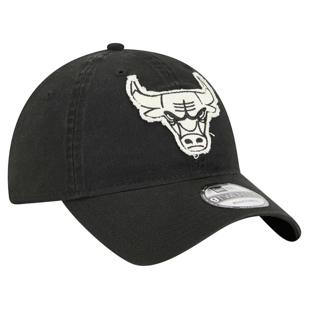 Chicago Bulls Stamp Fabric Applique 9TWENTY Adjustable Hat - Black sale