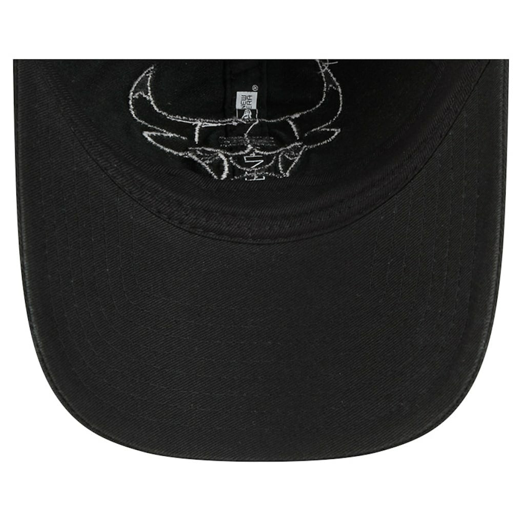Chicago Bulls Stamp Fabric Applique 9TWENTY Adjustable Hat - Black sale