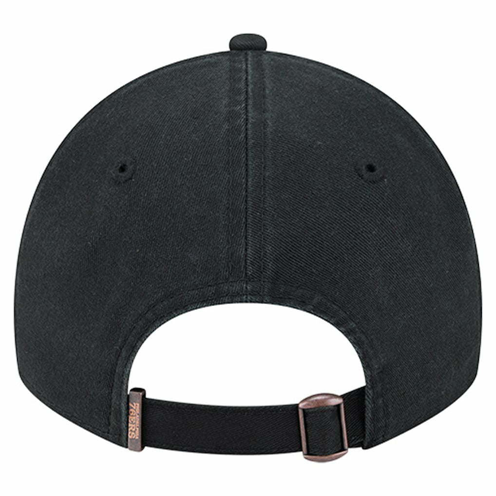 Philadelphia 76ers Stamp Fabric Applique 9TWENTY Adjustable Hat - Black for sale