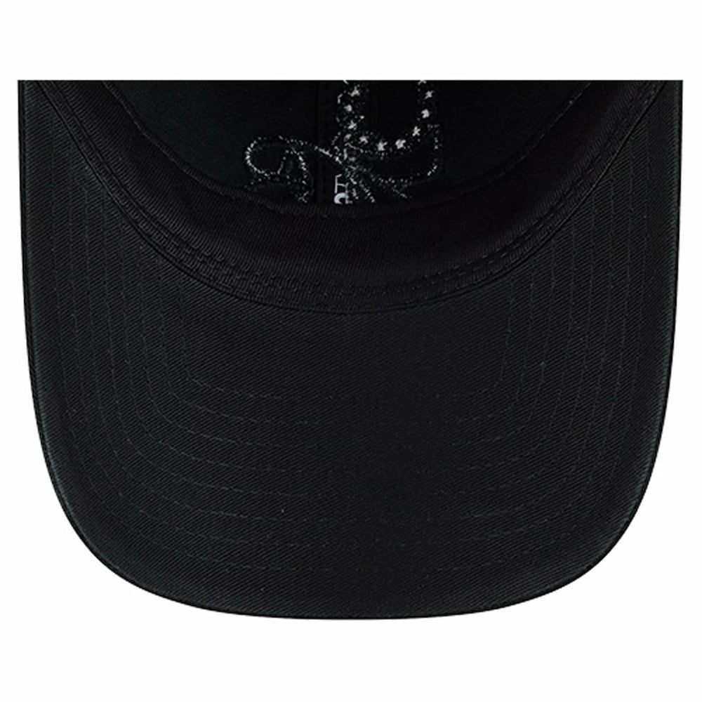 Philadelphia 76ers Stamp Fabric Applique 9TWENTY Adjustable Hat - Black for sale