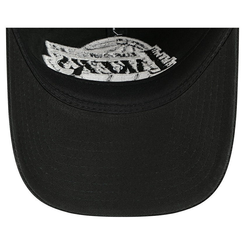 Los Angeles Lakers Stamp Fabric Applique 9TWENTY Adjustable Hat - Black for sale