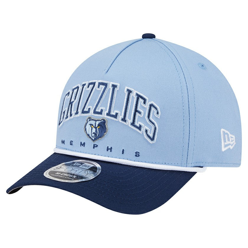 Memphis Grizzlies Bold Arch COOLERA 9FORTY A-Frame M-Crown Adjustable Hat - Light Blue sale