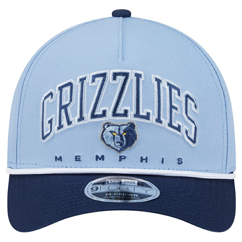 Memphis Grizzlies Bold Arch COOLERA 9FORTY A-Frame M-Crown Adjustable Hat - Light Blue sale