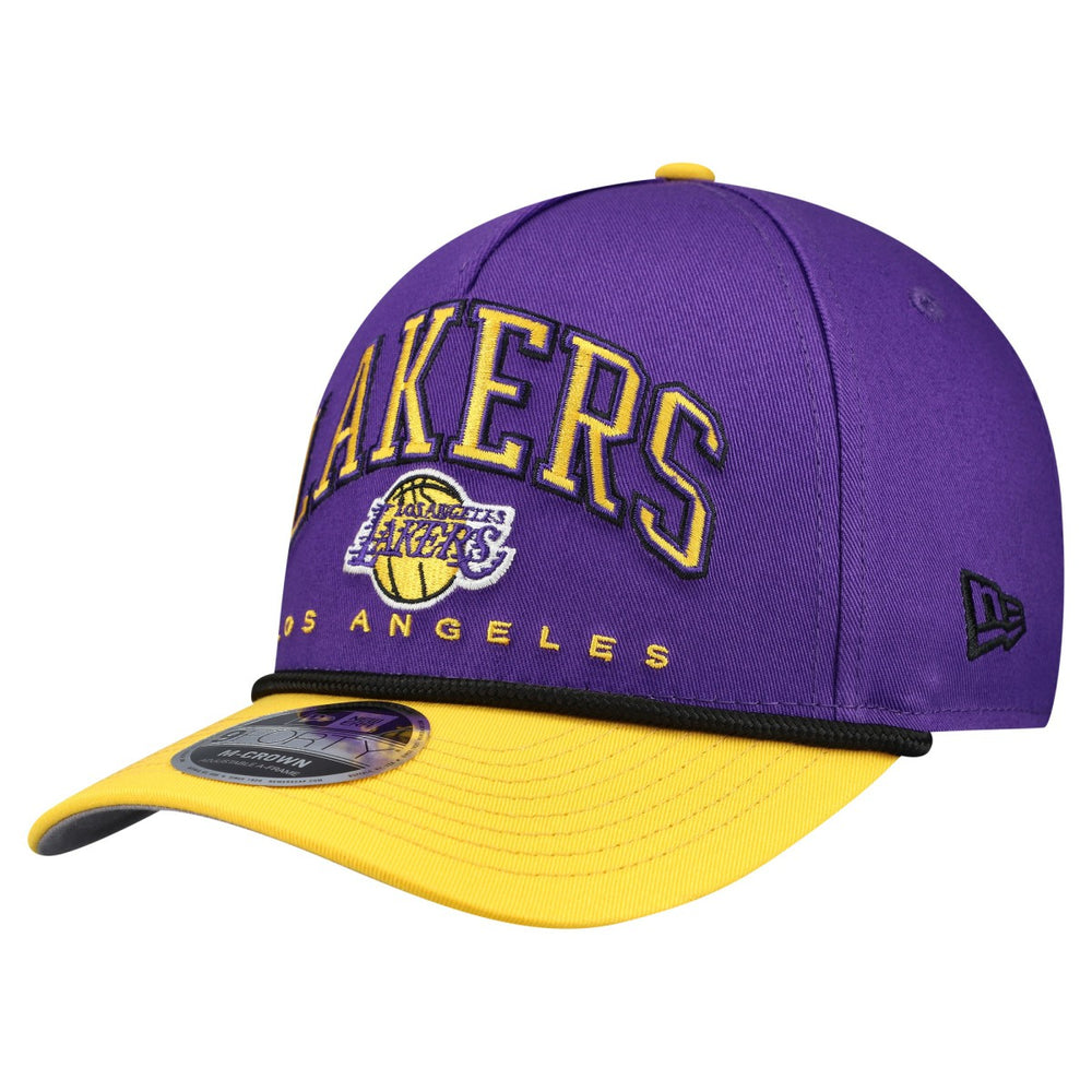 Los Angeles Lakers Bold Arch COOLERA 9FORTY A-Frame M-Crown Adjustable Hat - Purple shop