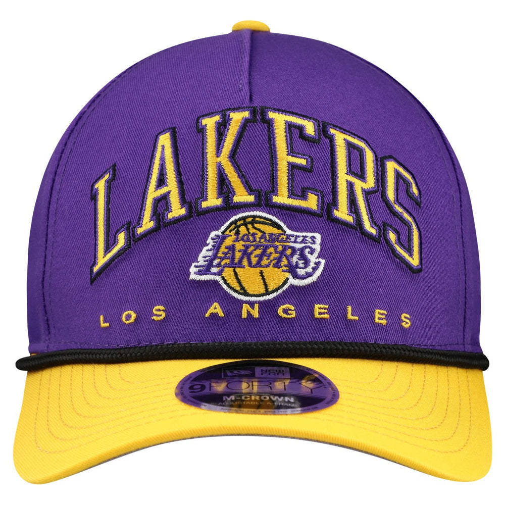 Los Angeles Lakers Bold Arch COOLERA 9FORTY A-Frame M-Crown Adjustable Hat - Purple shop