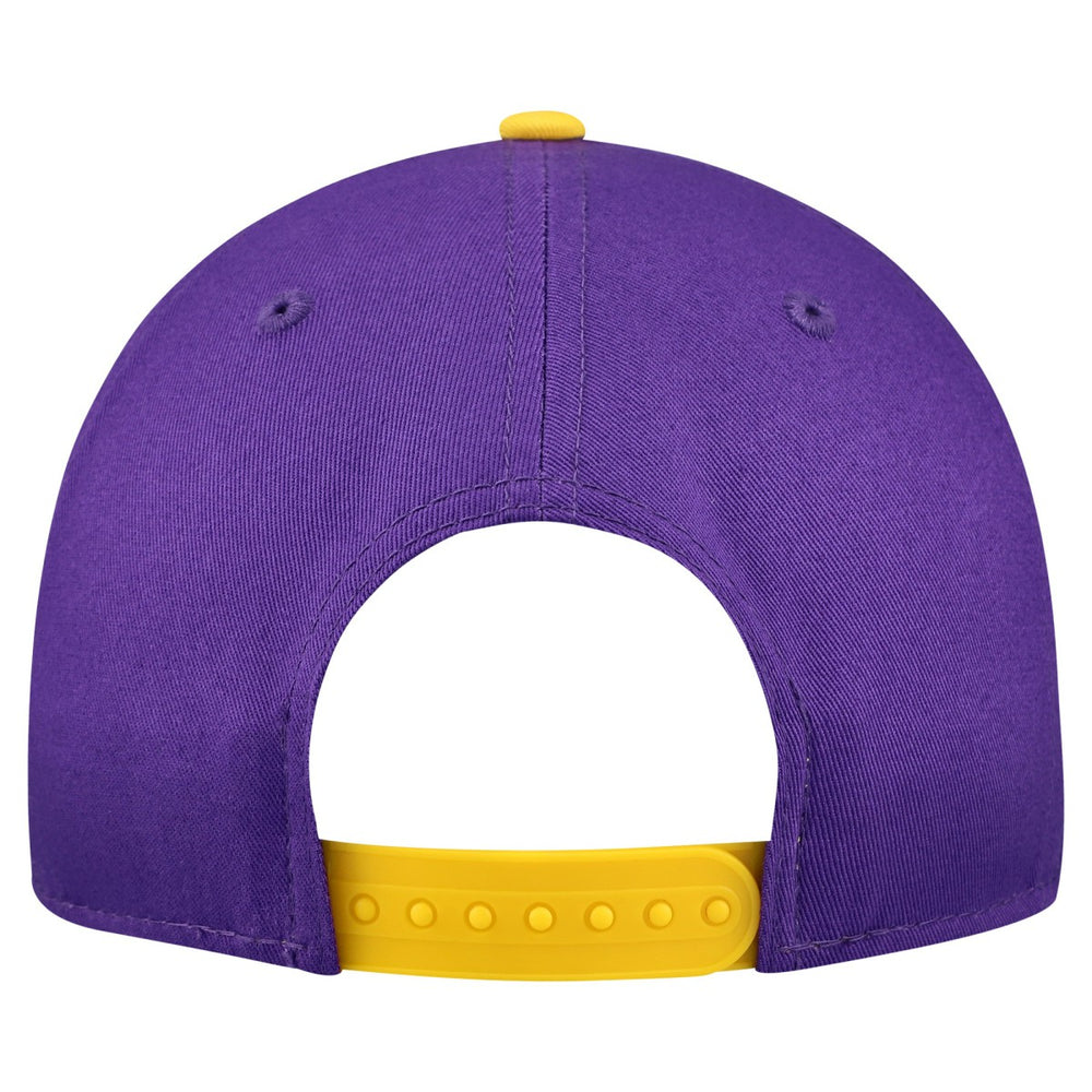 Los Angeles Lakers Bold Arch COOLERA 9FORTY A-Frame M-Crown Adjustable Hat - Purple shop