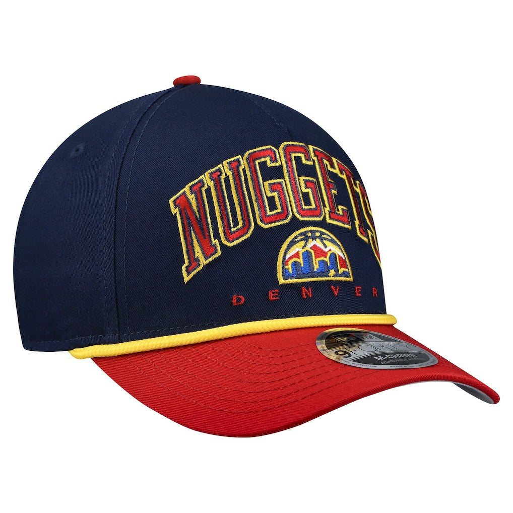 Denver Nuggets Bold Arch COOLERA 9FORTY A-Frame M-Crown Adjustable Hat sale - Navy discount