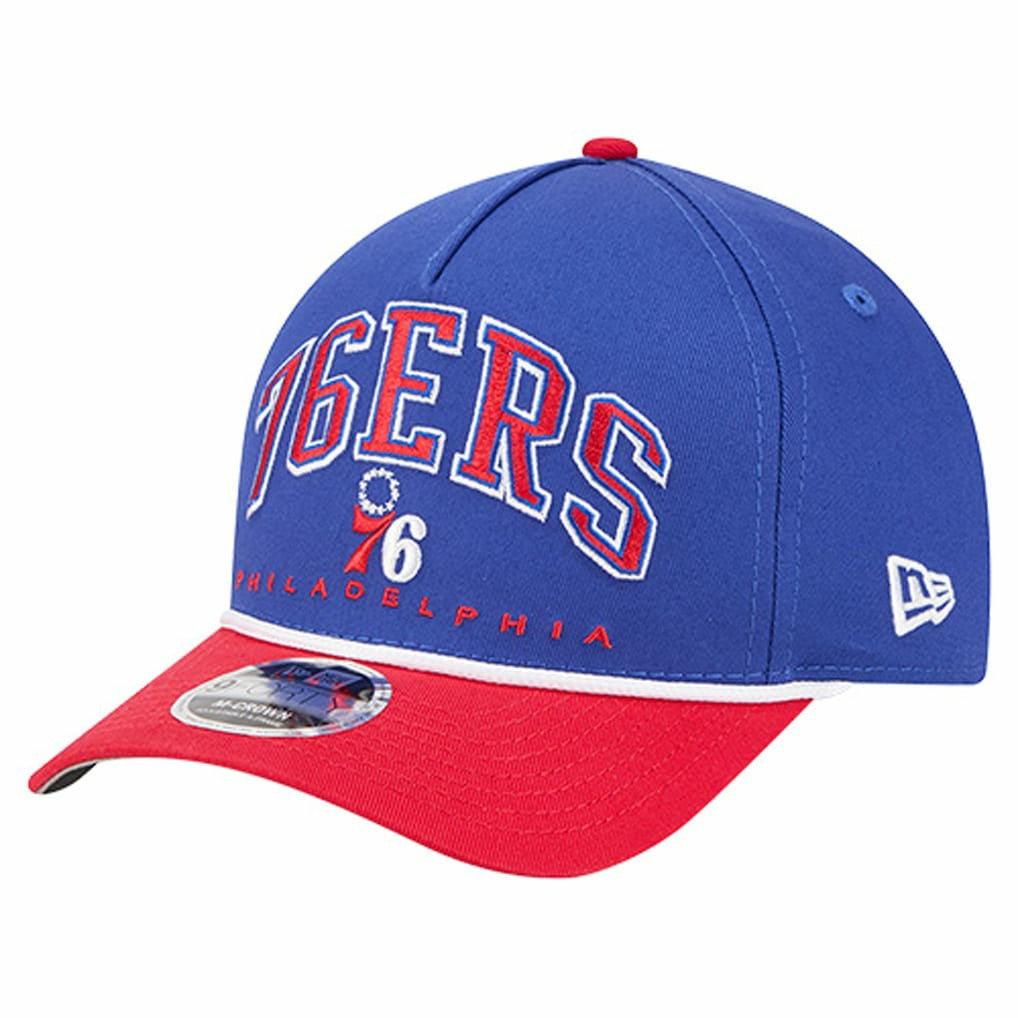 Philadelphia 76ers Bold Arch COOLERA 9FORTY A-Frame M-Crown Adjustable Hat - Royal cheap
