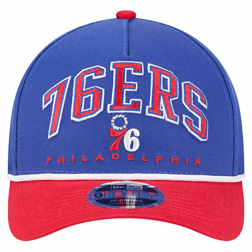 Philadelphia 76ers Bold Arch COOLERA 9FORTY A-Frame M-Crown Adjustable Hat - Royal cheap