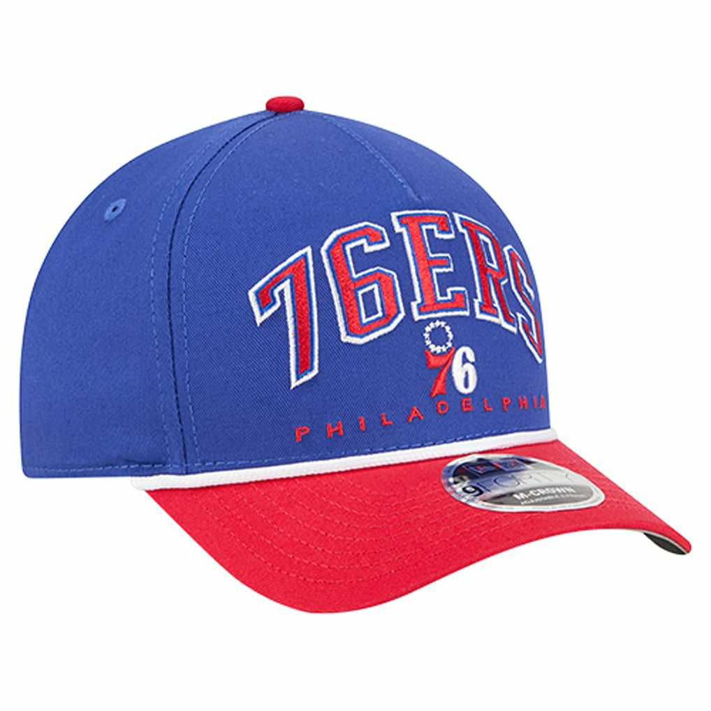 Philadelphia 76ers Bold Arch COOLERA 9FORTY A-Frame M-Crown Adjustable Hat - Royal cheap