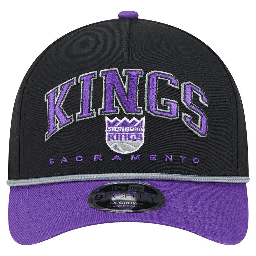 Sacramento Kings Bold Arch COOLERA 9FORTY A-Frame M-Crown Adjustable Hat - Black sale