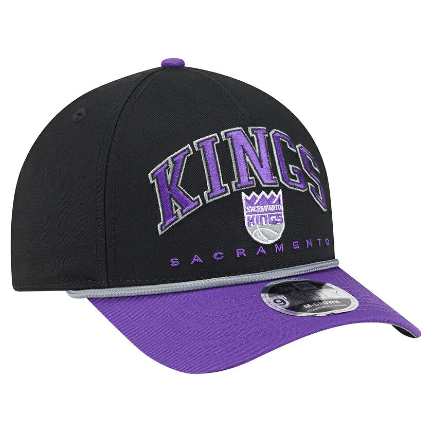 Sacramento Kings Bold Arch COOLERA 9FORTY A-Frame M-Crown Adjustable Hat - Black sale
