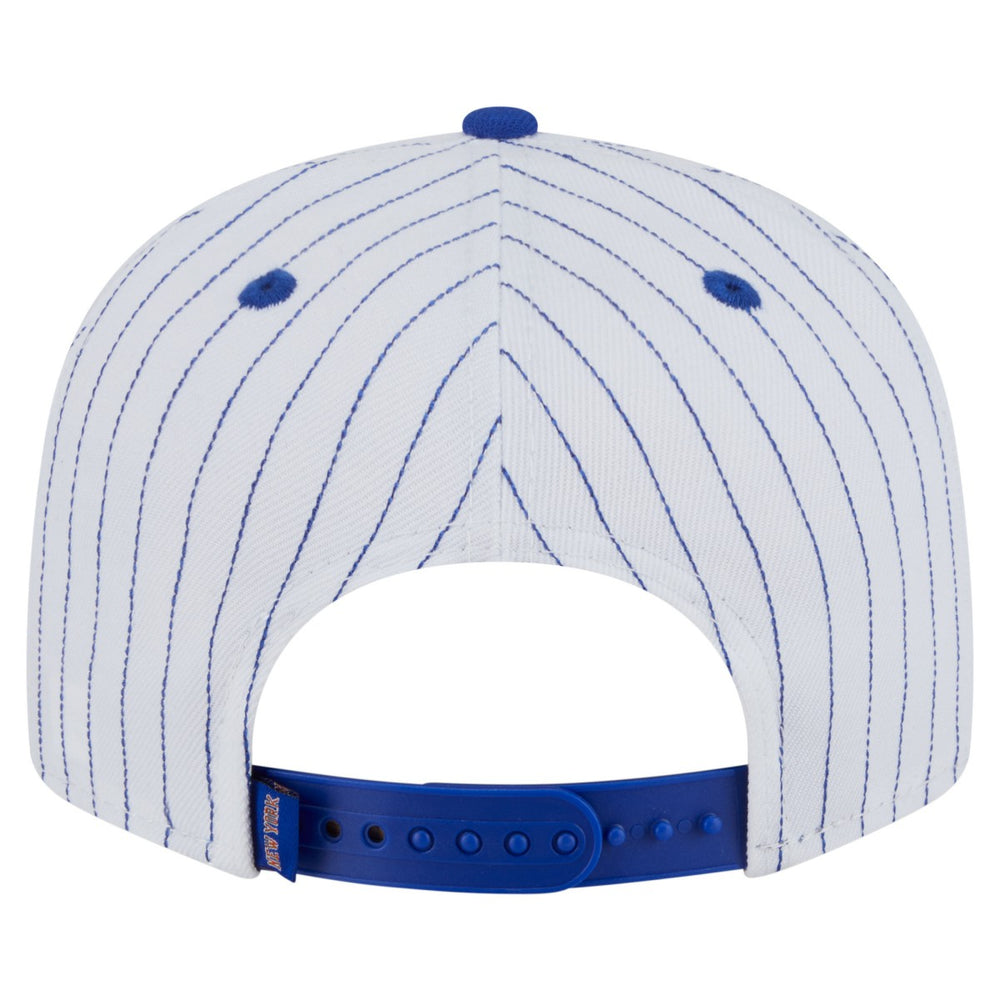 New York Knicks Deceptor Pinstripe 9FIFTY Snapback Hat - White on sale