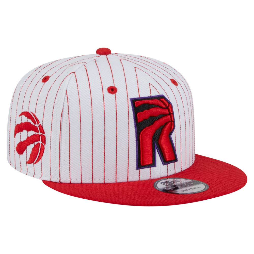 Toronto Raptors Deceptor Pinstripe 9FIFTY Snapback Hat - White shop
