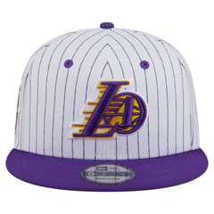Los Angeles Lakers Deceptor Pinstripe 9FIFTY Snapback Hat - White online