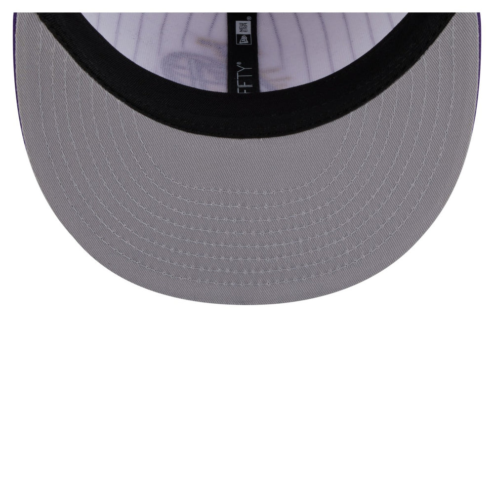 Los Angeles Lakers Deceptor Pinstripe 9FIFTY Snapback Hat - White online