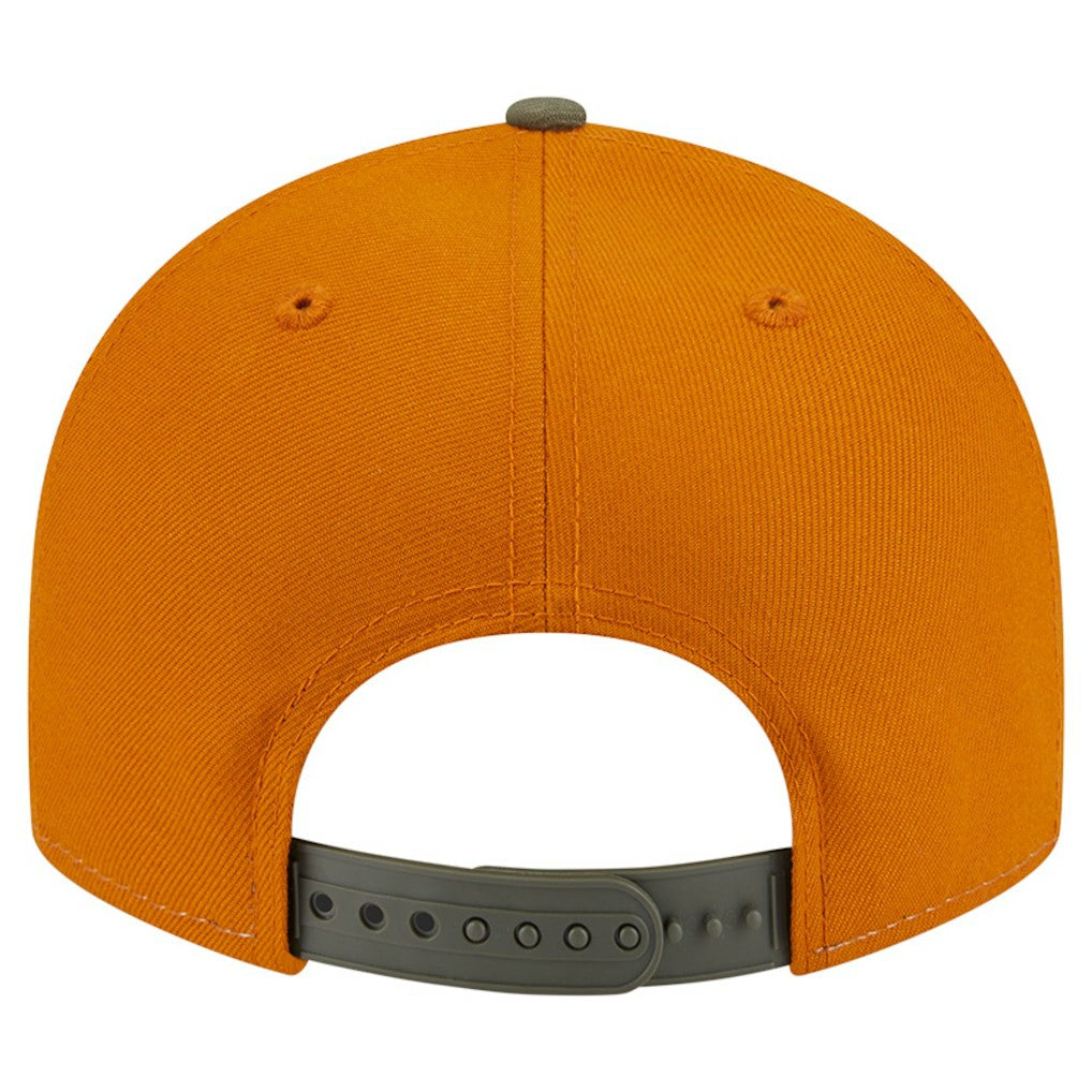 Chicago Bulls Two-Tone Color Pack Split Panel 9FIFTY Adjustable Hat - Olive/Burnt Orange sale