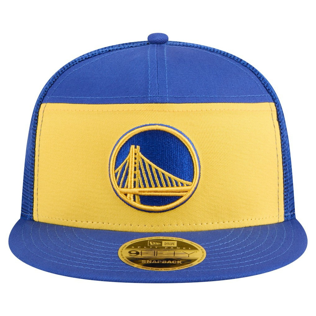 Golden State Warriors Outdoor Split Panel 9FIFTY Snapback Hat sale - Gold/Royal for sale