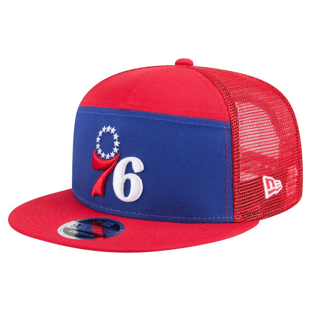 Philadelphia 76ers Outdoor Split Panel 9FIFTY Snapback Hat - Royal/Red sale